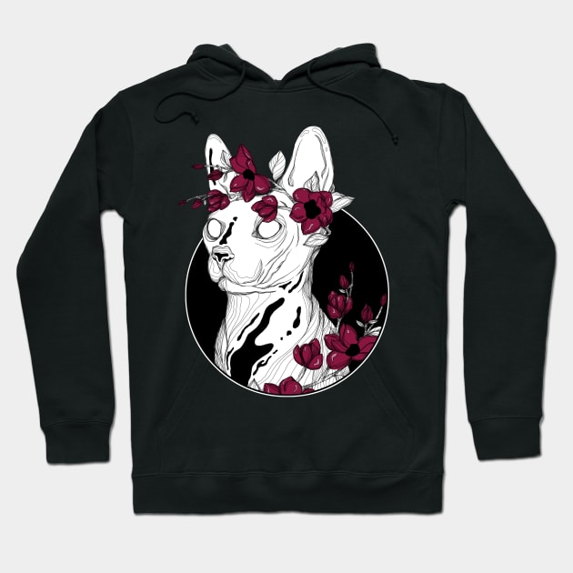 Flower Sphynx Hoodie by Jess Adams